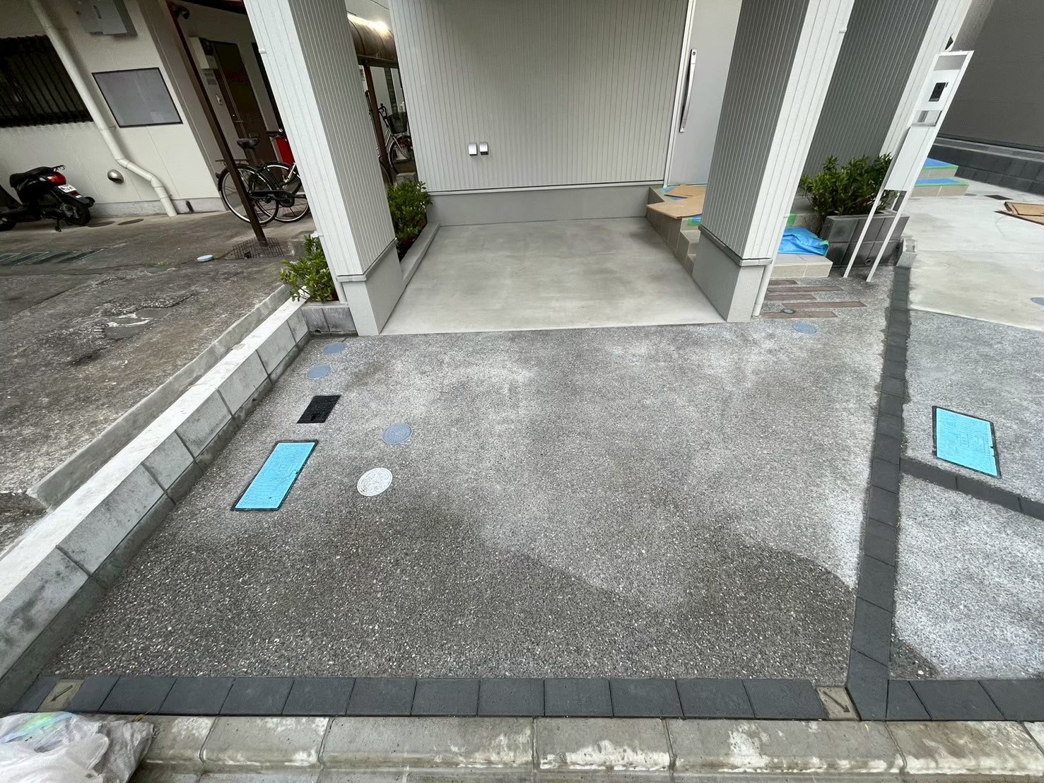 江戸川区 外構完成｜駐車スペース（F号棟）