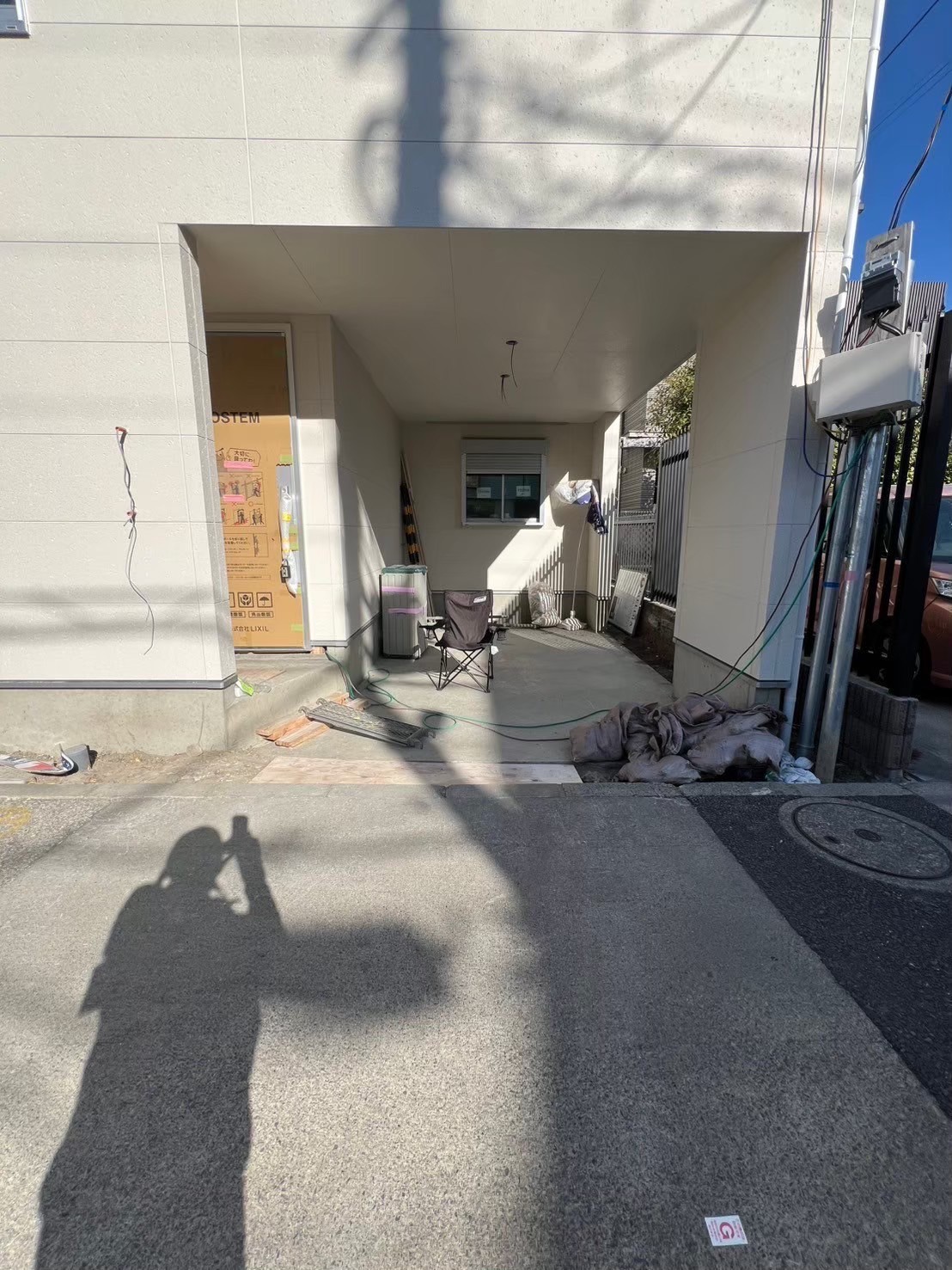 足立区 新築外構施工前｜全景（C号棟）